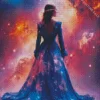 Aesthetic Galaxy Lady Art 5D Diamond Painting