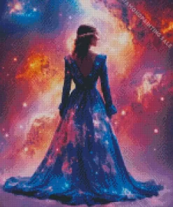 Aesthetic Galaxy Lady Art 5D Diamond Painting