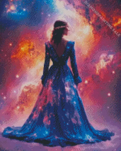 Aesthetic Galaxy Lady Art 5D Diamond Painting