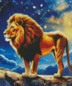 Aesthetic Galaxy Lion Art 5D Diamond Painting