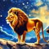 Aesthetic Galaxy Lion Art 5D Diamond Painting