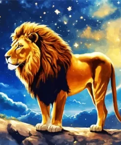 Aesthetic Galaxy Lion Art 5D Diamond Painting