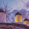 Aesthetic Greece Windmills 5D Diamond Painting