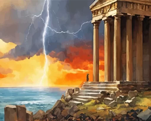 Aesthetic Greek Temple Of Zeus 5D Diamond Painting