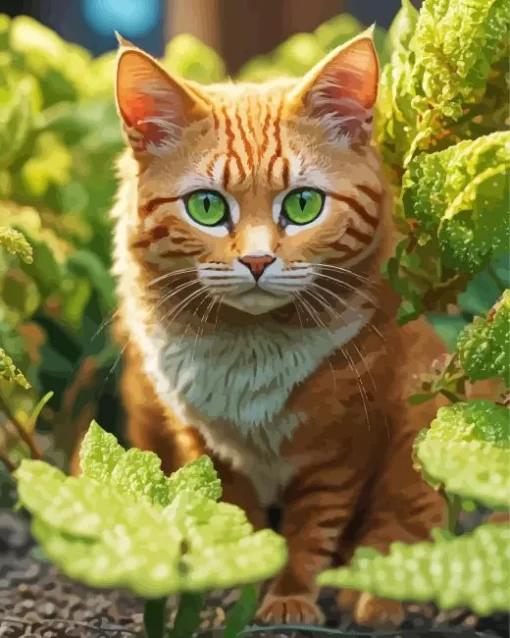 Aesthetic Green Eyed Cat 5D Diamond Painting