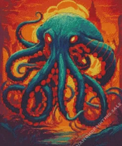 Aesthetic Green Kraken 5D Diamond Painting