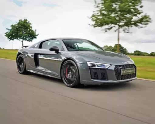 Aesthetic Grey Audi R8 Car 5D Diamond Painting