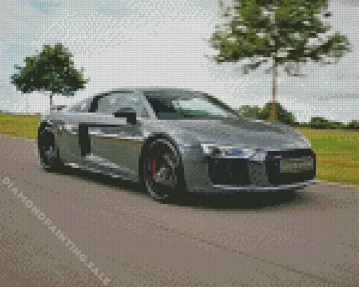 Aesthetic Grey Audi R8 Car 5D Diamond Painting