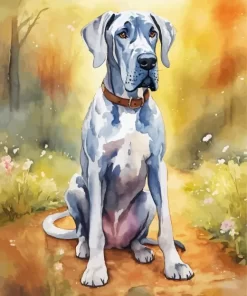 Aesthetic Grey Great Dane 5D Diamond Painting