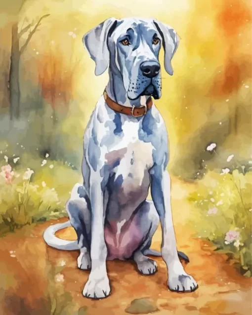 Aesthetic Grey Great Dane 5D Diamond Painting