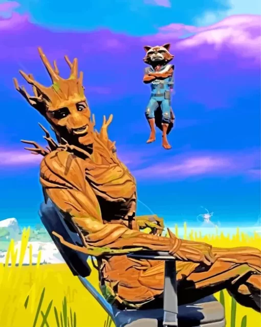 Aesthetic Groot In Fortnite 5D Diamond Painting