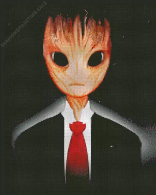 Aesthetic Groot In Suit 5D Diamond Painting