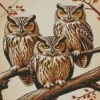 Aesthetic Group Of Owls 5D Diamond Painting