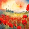 Aesthetic Red Poppy Flowers Art 5D Diamond Painting