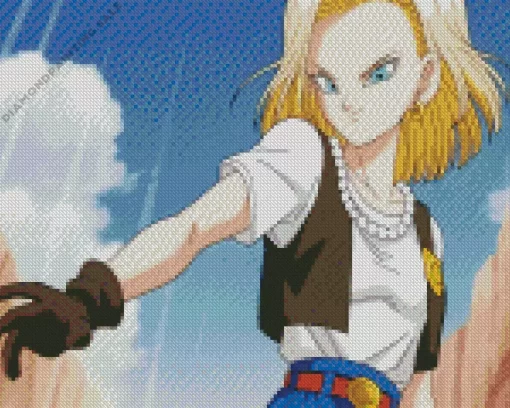 Android 18 5D Diamond Painting