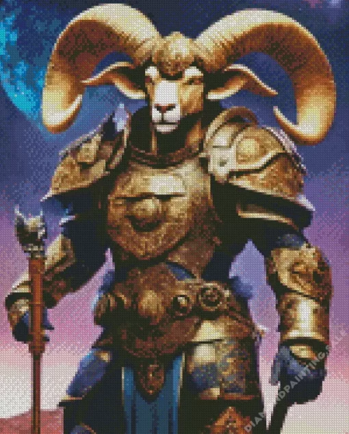 Armored Goat 5D Diamond Painting