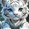 Baby Albino Tiger 5D Diamond Painting