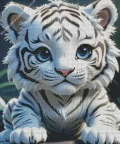 Baby Albino Tiger 5D Diamond Painting