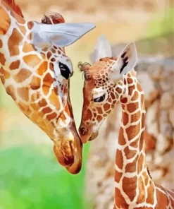 Baby And Mom Giraffe 5D Diamond Painting