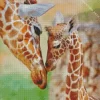 Baby And Mom Giraffe 5D Diamond Painting