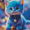 Baby Blue Cat 5D Diamond Painting