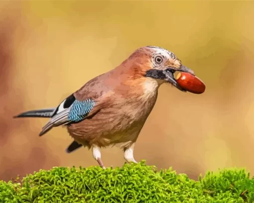 Bird Eurasian Jay 5D Diamond Painting