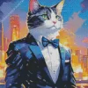 Black Tie Cat Art 5D Diamond Painting