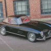 Black Vintage Mercedes 300SL Car 5D Diamond Painting