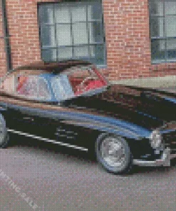 Black Vintage Mercedes 300SL Car 5D Diamond Painting