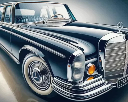 Black Vintage Mercedes 5D Diamond Painting