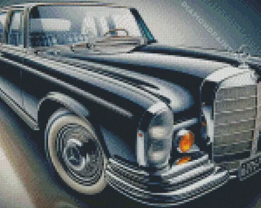 Black Vintage Mercedes 5D Diamond Painting