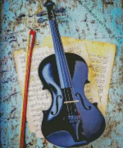 Black Violin 5D Diamond Painting