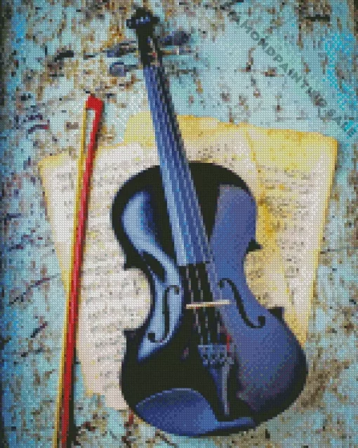 Black Violin 5D Diamond Painting