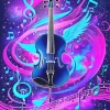 Black Violin And Music Notations 5D Diamond Painting