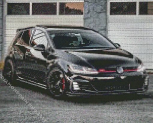 Black VW Golf GTI 5D Diamond Painting