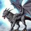 Black Wolf Dragon 5D Diamond Painting