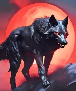 Black Wolf Evil 5D Diamond Painting