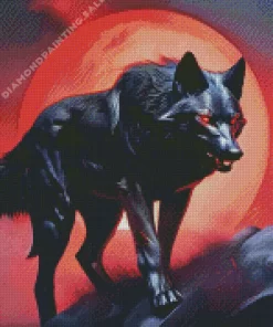 Black Wolf Evil 5D Diamond Painting