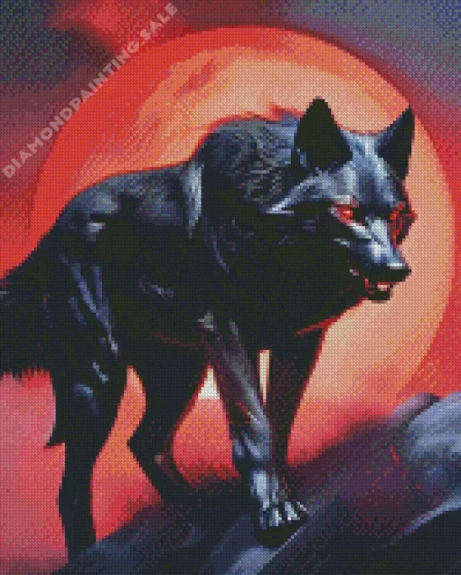 Black Wolf Evil 5D Diamond Painting