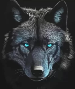 Black Wolf Head 5D Diamond Painting