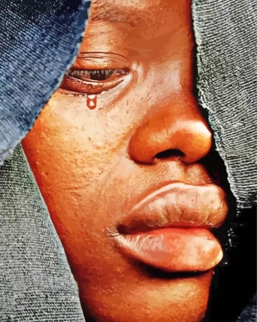 Black Woman Crying 5D Diamond Painting