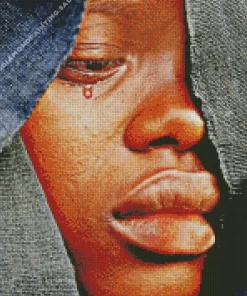 Black Woman Crying 5D Diamond Painting