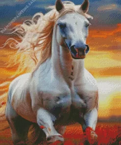 Blond Hair Horse 5D Diamond Painting