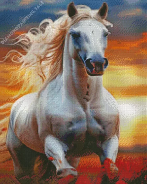 Blond Hair Horse 5D Diamond Painting