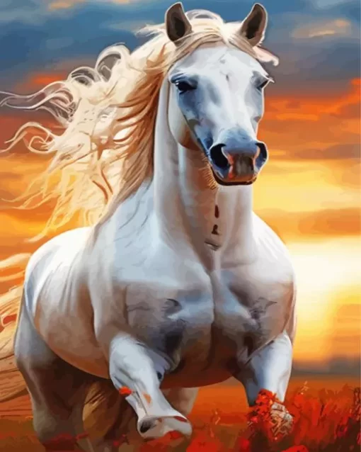 Blond Hair Horse 5D Diamond Painting