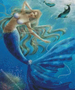 Blond Mermaid Underwater 5D Diamond Painting