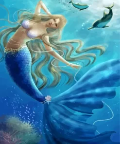 Blond Mermaid Underwater 5D Diamond Painting