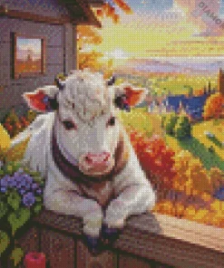 Blonde Cow 5D Diamond Painting