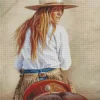 Blonde Cowgirl 5D Diamond Painting