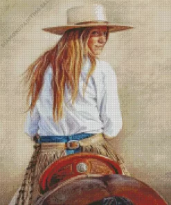 Blonde Cowgirl 5D Diamond Painting